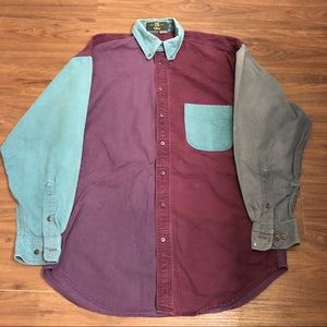 Orvis Colorblock Long Sleeve Button Up